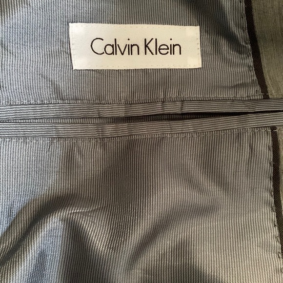 Calvin Klein Gray Single Breasted 2 Button Blazer - Picture 3 of 4